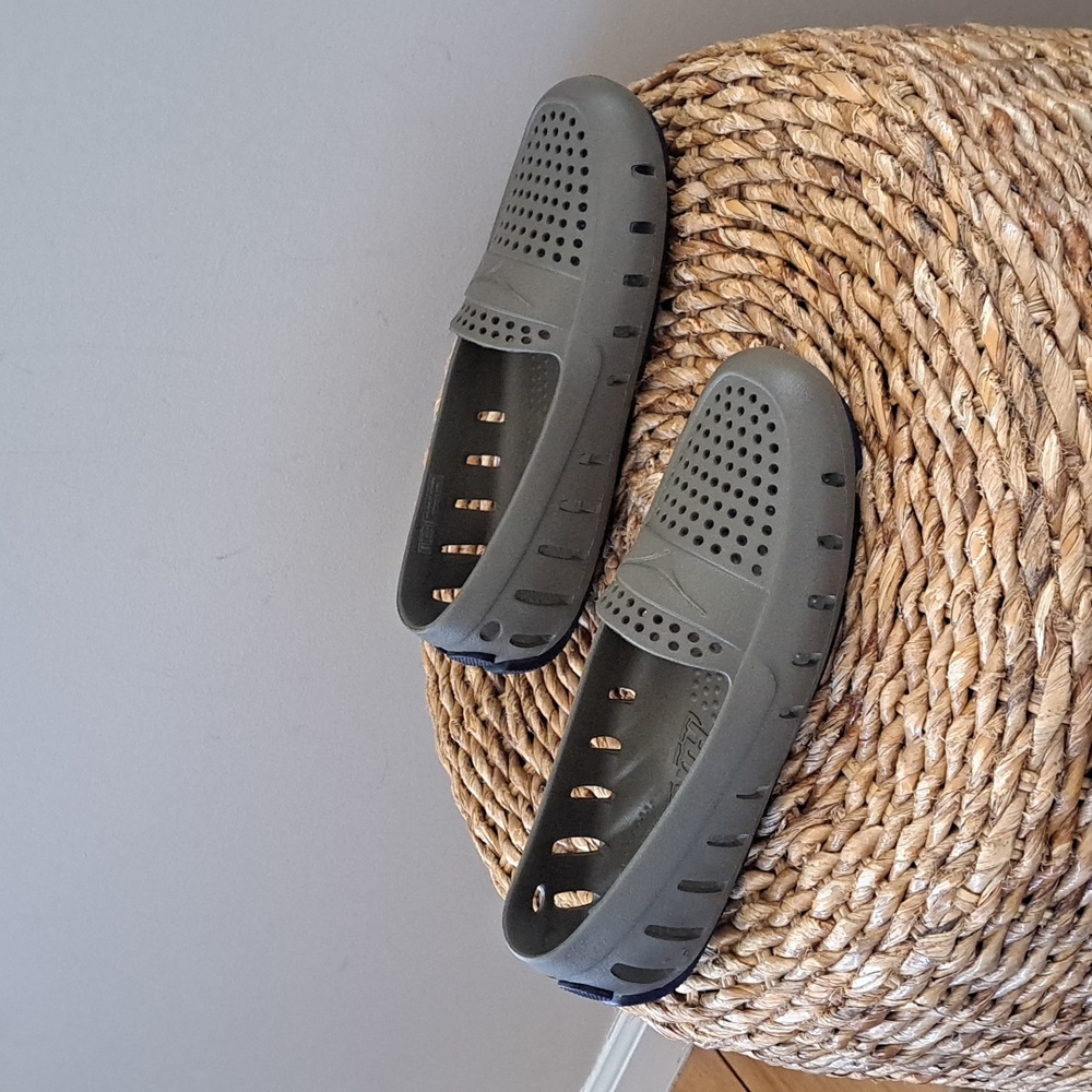 Floafers‎ Womens Posh Driver Olive/Navy Rubber Water Loafers Size 8